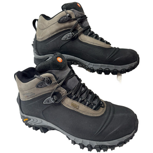 Merrell Black Gray Winter Insulated Outdoor Snow Boots Men Size 10 Women 11.5